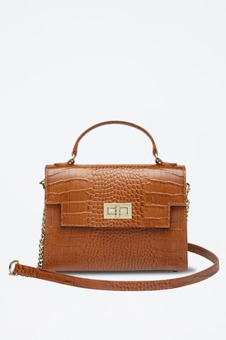 Sac à main en cuir Monceau - Marron