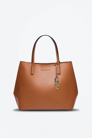 Mala shopper de couro Rivoli Conhaque - Castanho