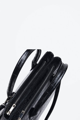 Mala em couro Montaigne Preto - Preto