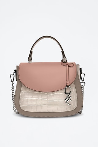 Mala Haussmann em couro - Rosa - Rosa