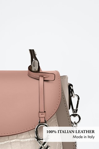 Mala Haussmann em couro - Rosa - Rosa