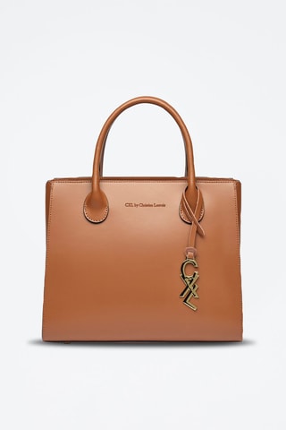 Mala em couro Montaigne Castanho - Castanho