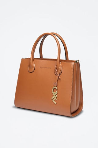 Mala em couro Montaigne Castanho - Castanho