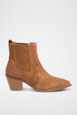 Nubuck Enkellaarzen Grace - Camel