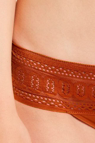 Tanga van twee materialen Voyage Koperkleurig