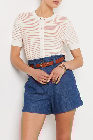 Cardigan - Wit en Oranje