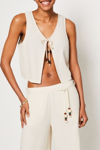 Linnen Strandboek - Ecru