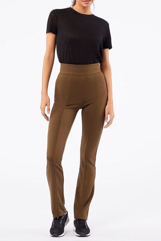 Broek Bootcut Hoge Taille Piper Kaki