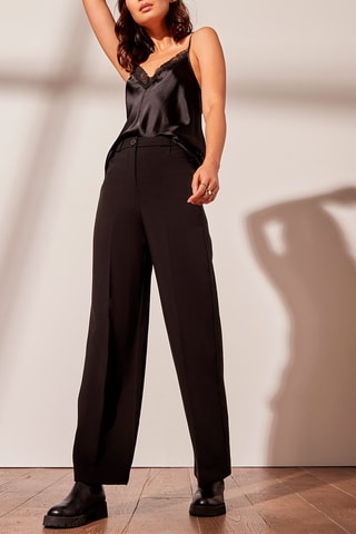 Broek Hoge Taille Wide Legs Paul - Zwart