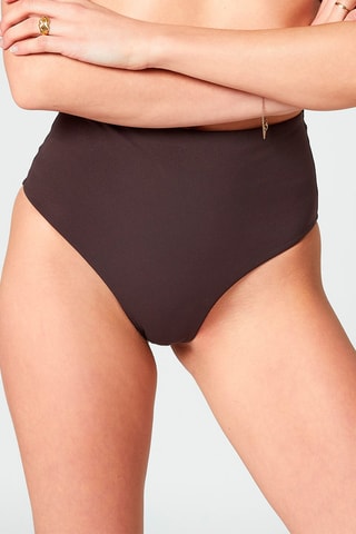 Bikinibroekje Hoge Taille Promesse Chocoladebruin