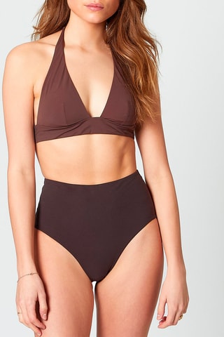 Bikinibroekje Hoge Taille Promesse Chocoladebruin
