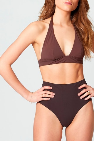 Bikinibroekje Hoge Taille Promesse Chocoladebruin