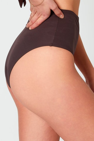 Bikinibroekje Hoge Taille Promesse Chocoladebruin