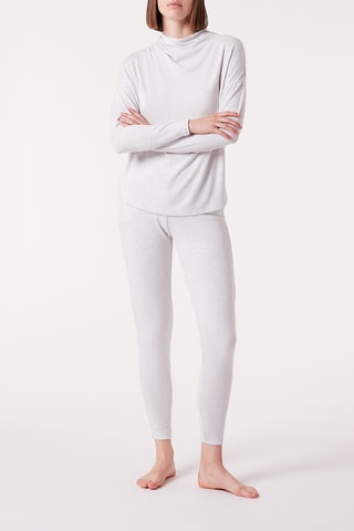 Pyjamabroek hoge taille Loungewear Grijs