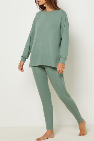 Pyjamabroek hoge taille Cloane - Kaki