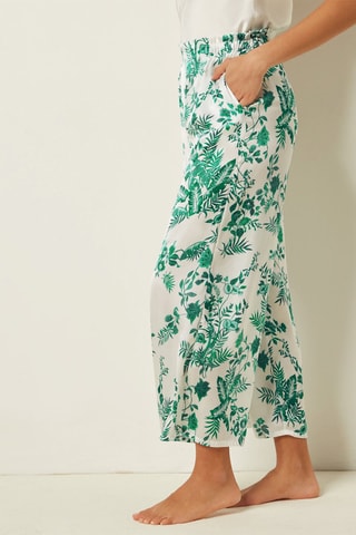 Pyjamabroek hoge taille Greena- Groen