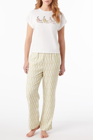 Pyjamabroek hoge taille Dougg- Beige