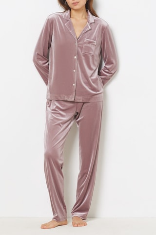 Pantalon de pyjama en velours Bellah - Mauve