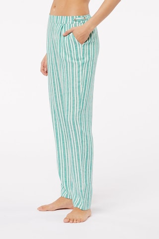 Linnen Pyjamabroek hoge taille Anis- Groen