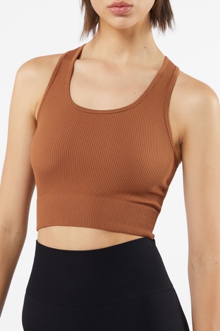 Crop Top Active Chocoladebruin
