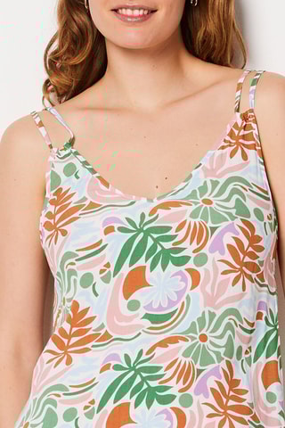 Slipdress Vaianspe - Wit en Mosterdgeel