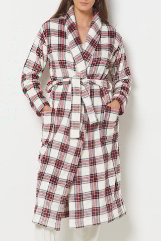 Badjas - Wit en Rood