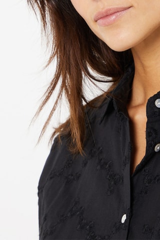 Blouse van Engelse borduursels Destiny - Zwart