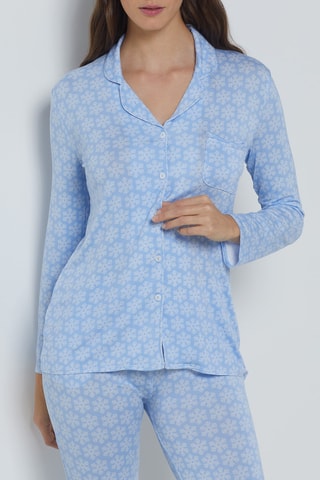 Blouse Saskis - Azuurblauw