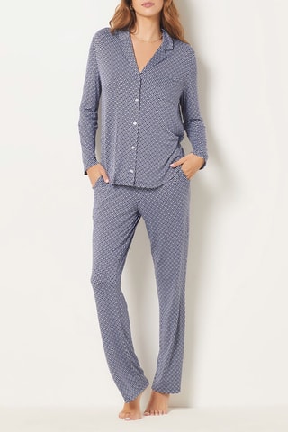 Pyjamablouse Songe - Marineblauw