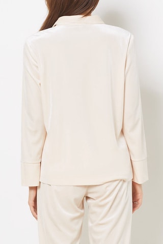 Velours Pyjamablouse - Perzikkleurig