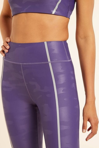 Legging hoge taille BE+ Donkerpaars