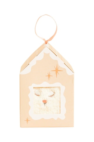 Sokken met oortjes Xmas House Ecru