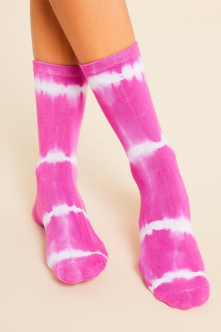 Sokken Tie and Dye Cho Daya Donkerfuchsia