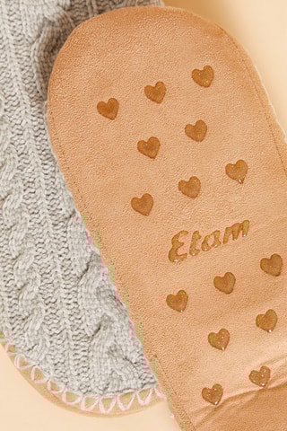 Antislipsokken Nolia lichtgrijs en beige