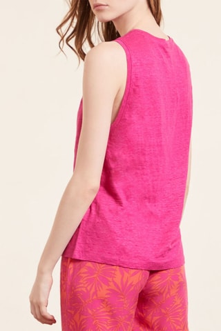 Linnen T-shirt Beny Fuchsia