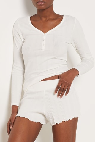 Short de pyjama - Blanc