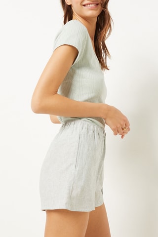 Short en lin In The Garden - Vert - Etam