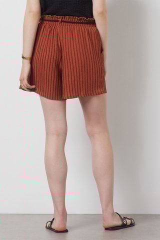 Short rayé - Marron