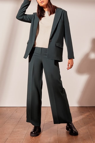 Broek Wide Legs Hoge Taille Paul - Dennengroen