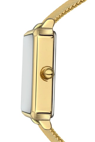 Relógio de quartzo em aço e madrepérola Champagne - Dourado e branco