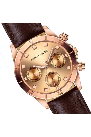 Coffret montre à quartz en cuir et bracelet Valencia