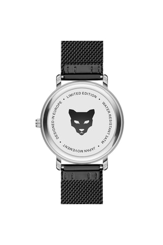 Stalen Quartz Horloge Lisbon Zwart en Zilverkleurig