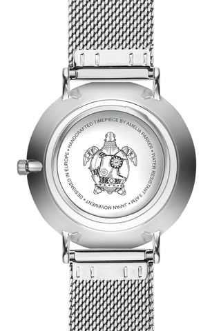 Coffret montre à quartz et 2 bracelets en cuir et en acier