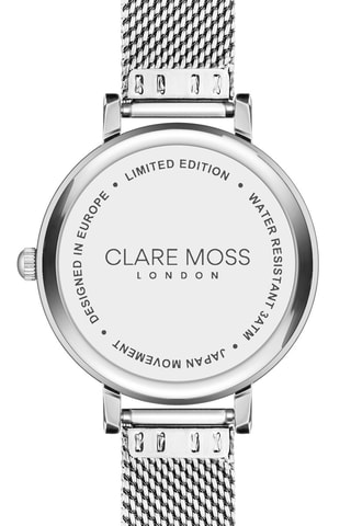 Montre à quartz en acier, nacre et zircons Symphony