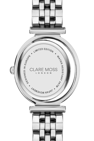 Relógio de quartzo em aço Clare Petite - Prateado e preto