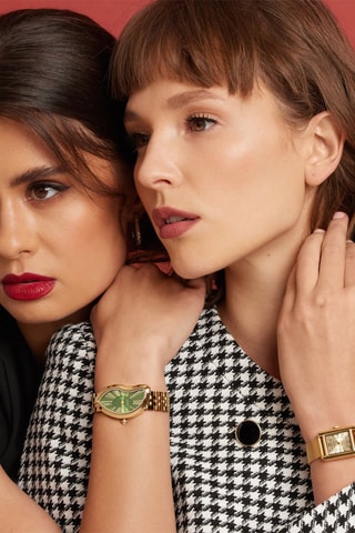 Relógio de quartzo em aço Magnolia - Dourado