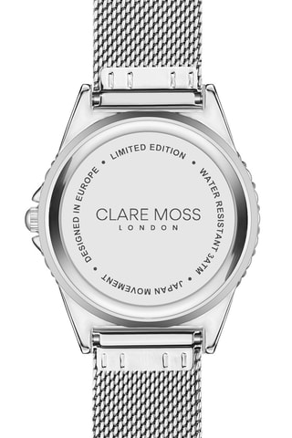 Relógio de quartzo em aço e zircões Opera - Prateado e azul