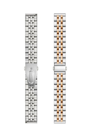 Relógio de quartzo de aço Rose Turtle - Prateado e dourado-rosa