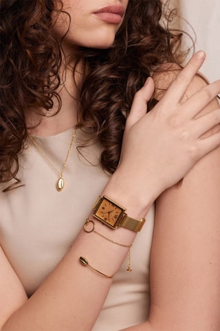 Relógio de quartzo em aço e madrepérola Boracay