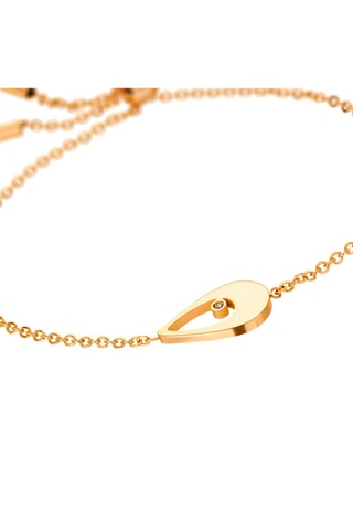 Coffret montre à quartz en acier et bracelet en zircon Fiji